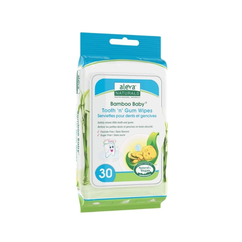 Aleva Naturals Bamboo Baby Tooth 'n' Gum Wipes 